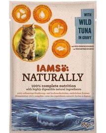 IAMS Naturally Adult Cat with Wild Tuna in Gravy 85 g