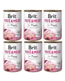 BRIT Pate&Meat puppy 6x400 g
