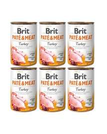 BRIT Pate&Meat turkey 6x400 g