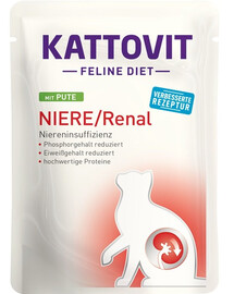 KATTOVIT Feline Diet Niere/Renal Krůtí 85 g