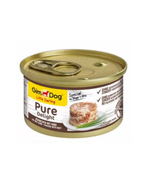 GIMDOG Pure Delight Chicken&Beef 85 g kuřecí a hovězí maso pro dospělé psy malých plemen
