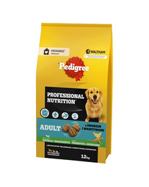 PEDIGREE Adult Professional Nutrition 12 kg s drůbežím masem a zeleninou pro velké a střední psy