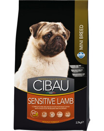 FARMINA Cibau Sensitive Lamb MINI krmivo pro psy s citlivým zažíváním s jehněčím masem 2,5 kg