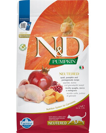 N&D GrainFree Pumpkin Neutered Quail & Pomegranate 1,5kg