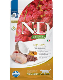 N&D GrainFree Quinoa Cat Skin&Coat Quail & Coconut 1,5 kg
