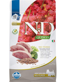 N&D Quinoa Dog Neutered Duck&Broccoli&Asparagus Mini 800 g