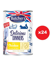 BUTCHER'S Delicious Dinners kuřecí maso v želé 24 x 400g