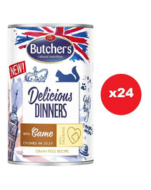 BUTCHER'S Delicious Dinners kousky zvěřiny v želé 24 x 400g