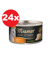 MIAMOR Feine Filets Naturell Kuřecí dýňové 24x80g kuře a dýně ve vlastní omáčce