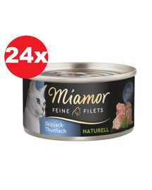 MIAMOR Feine Filets Naturell Skipjack Tuna 24x80g tuňák ve vlastní šťávě