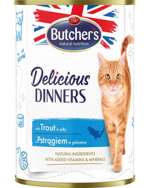 BUTCHER'S Delicious Dinners kousky pstruha v želé  400g