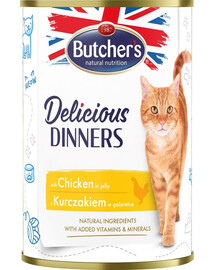 BUTCHER'S Delicious Dinners kousky kuřete v želé 400g