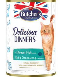 BUTCHER'S Delicious Dinners kousky mořské ryby v želé 400g