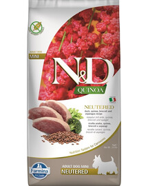 N&D Quinoa DOG Neutered Duck&Broccoli&Asp 7 kg