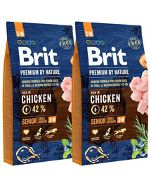 BRIT Premium By Nature Senior Small Medium S+M 2 x 8 kg