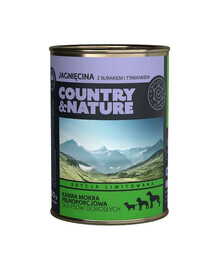COUNTRY&NATURE bezobilné krmivo s jehněčím 400 g