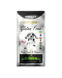 BIOFEED EUPHORIA Gluten Frees jehněčím pro psy středních plemen 12 kg