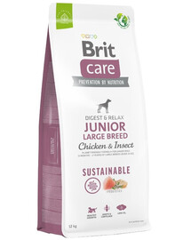 BRIT Care Sustainable Junior Large Breed s kuřecím masem a hmyzem 12 kg