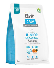 BRIT Care Grain-free Junior Large Breed suché krmivo s lososem 3 kg