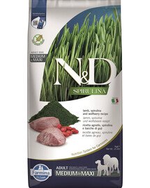N&D Spirulina Dog Adult Medium&Maxi Lamb & Wolfberry 7 kg