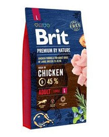 BRIT Premium By Nature Adult Large L 8 kg+1