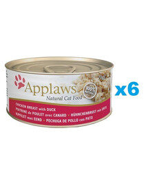 APPLAWS Cat Adult Chicken Breast with Duck in Broth 6x156g