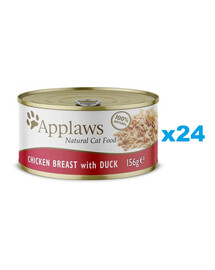 APPLAWS Cat Adult Chicken Breast with Duck in Broth 24x156g