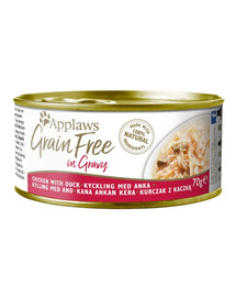 APPLAWS Cat Adult Grain Free in Gravy Kuře a kachna v omáčce 72x70 g