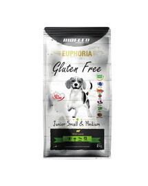BIOFEED EUPHORIA Gluten Free s jehněčím pro štěňata středních plemen 12 kg