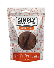 SIMPLY FROM NATURE Stripsy z koňského masa pro psy 80 g