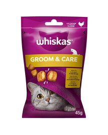 WHISKAS Groom and care 45 g kuřecí pamlsek pro kočky