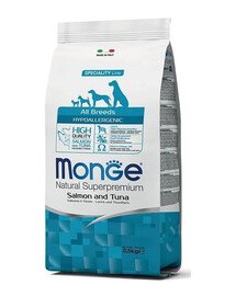 MONGE Dog Hypoallergenic Ryba, rýže 2,5kg
