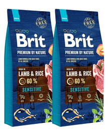 BRIT Premium By Nature Sensitive Lamb  2 x 15 kg