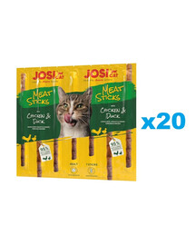 JOSERA JosiCat Meat Sticks kuřecí a kachní tyčinky pro kočky 20x35g
