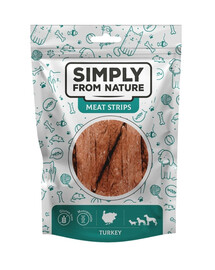 SIMPLY FROM NATURE Meat Strips Krůtí stripsy pro psy 80 g