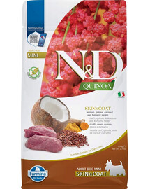 FARMINA N&D Quinoa Skin & Coat Venison Mini pro psy malých plemen 800g