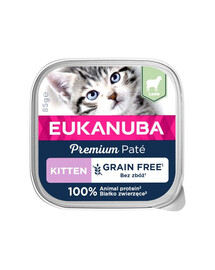 EUKANUBA Grain Free Kitten Jehněčí paštika pro koťata 85g