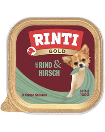 RINTI Gold Venison&Beef Mini divočák s hovězím masem 100 g