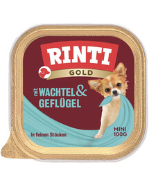 RINTI Gold Quail&Poultry Mini s křepelkou 100 g