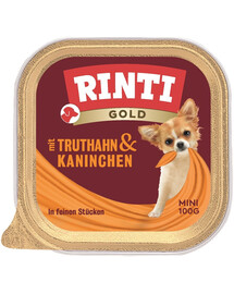 RINTI Gold Turkey&Rabbit Mini s krůtím masem a králíkem 100 g