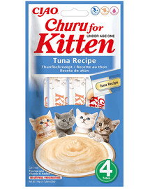INABA Kitten Tuna 4x14 g tuňákový pamlsek pro koťata