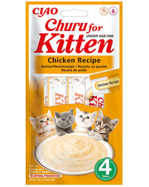 INABA Churu Kitten Chicken 4x14 g kuřecí pamlsek pro koťata