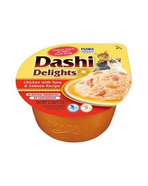 INABA Cat Dashi Delights Kuřecí maso, tuňák a losos 70 g