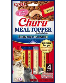 INABA Meal Topper Chicken 4x14 g krémová kuřecí přísada do krmiva pro kočky