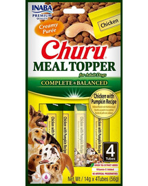 INABA Dog Meal Topper Chicken Pumpkin 4x14 g krémový doplněk pro psy s kuřecím masem a dýní