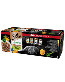 SHEBA Nature’s Collection Výběr příchutí mokrého kompletního krmiva pro dospělé kočky 40x85g
