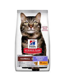 HILL'S Science Plan Hairball & Perfect Coat 7kg krmivo s kuřetem pro dospělé kočky