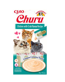 INABA Churu Cat Chicken & Crab 4x14g