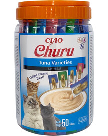 INABA Churu Variety Tuna tuňák pro kočky sklenice 50x14g (700g)