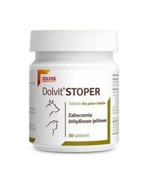 DOLFOS Dolvit STOPER 30 tab.tablety proti průjmu pro psy a kočky